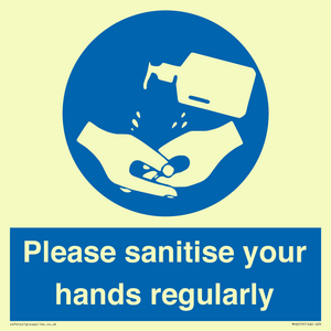 Please sanitise your hands regularly